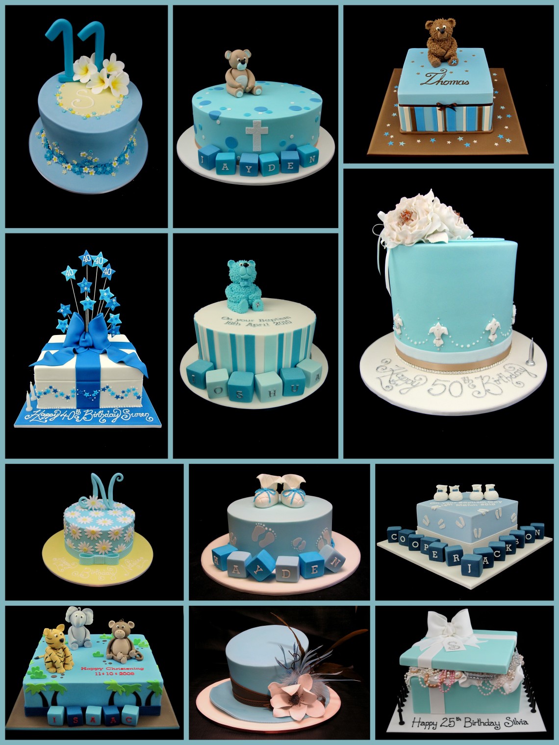blue cake decorating designs inspired by michelle cake designs